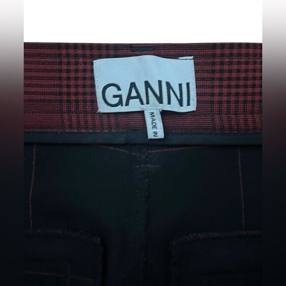 Ganni Suiting Pants Samba Red Plaid - Picture 4 of 8